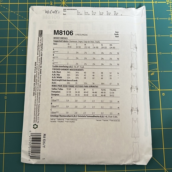 McCall Sewing Pattern - Dress M8106 - Picture 2 of 8